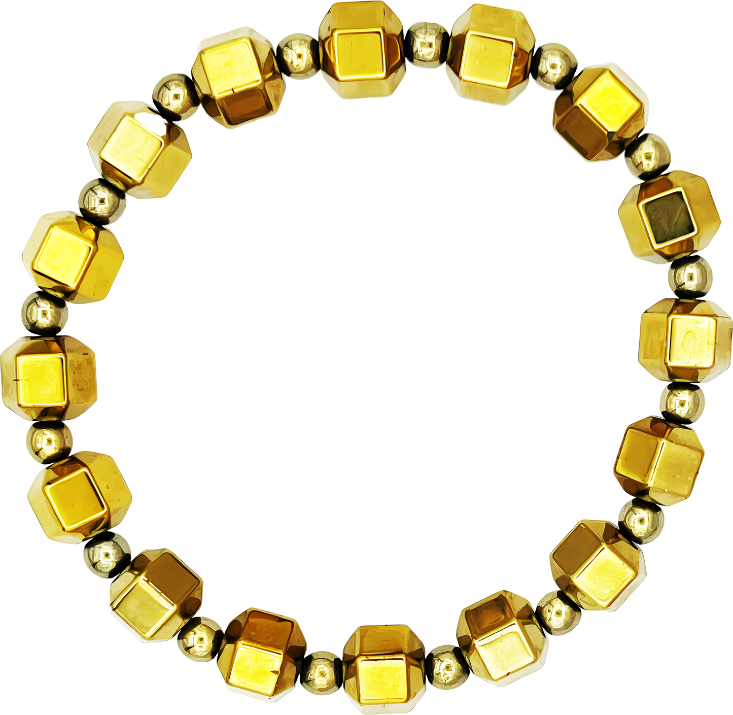 Golden Hematite (Square) Bracelet