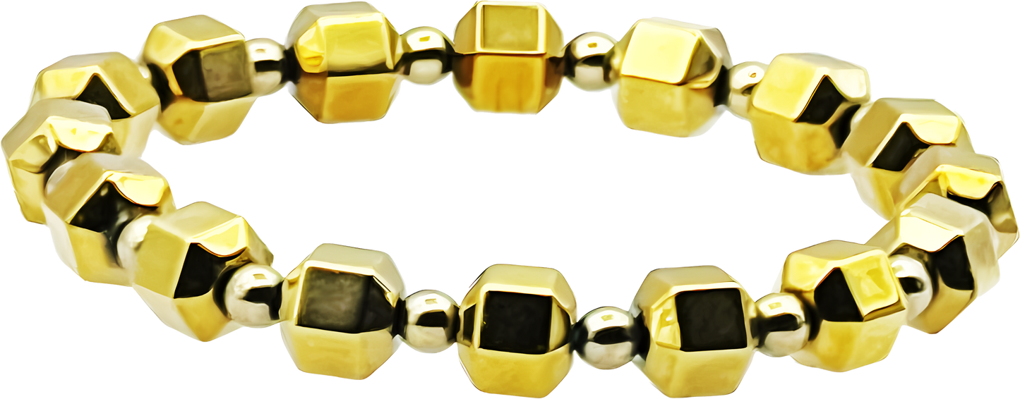 Golden Hematite (Square) Bracelet